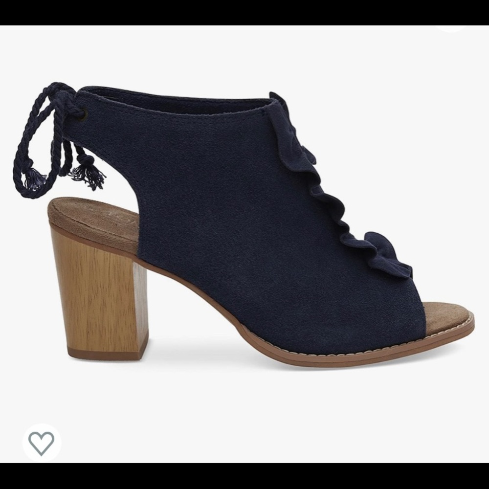 TOMS Elba navy blue suede sandal size 8